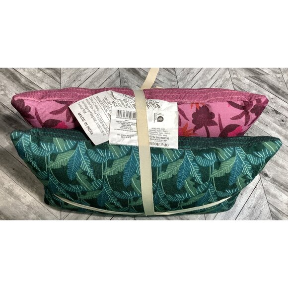 2 Opalhouse Jungle Mini Decorative Pillows Wild Text & Botanical Print 8" x 13" - Picture 6 of 9